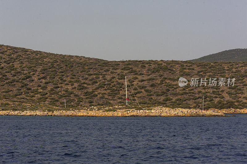 传统的木制帆船古利特隐藏在bodrum mugla土耳其